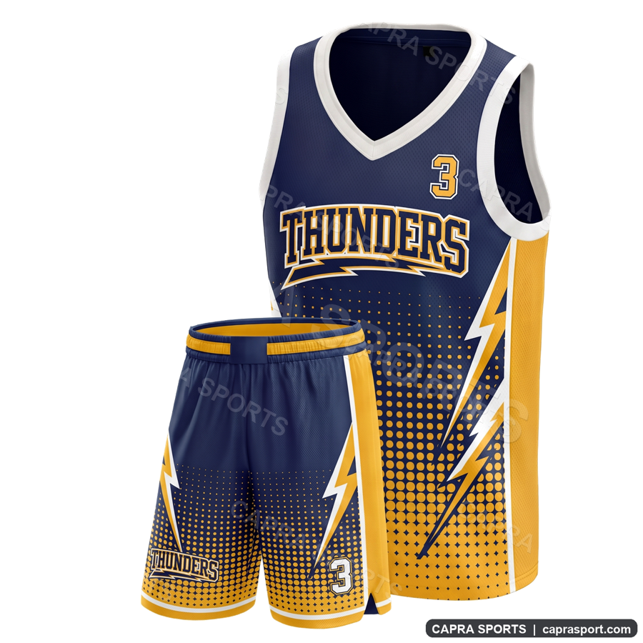 AI-designed basketball uniform floating on the page