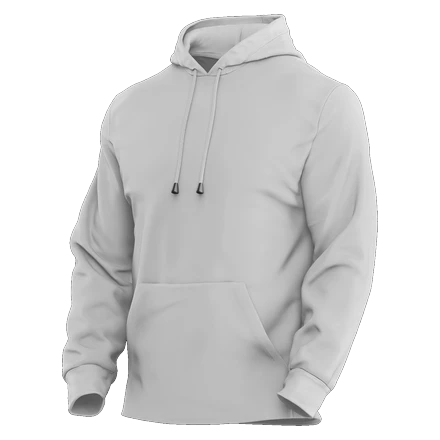 Blank team hoodie template used by the AI designer
